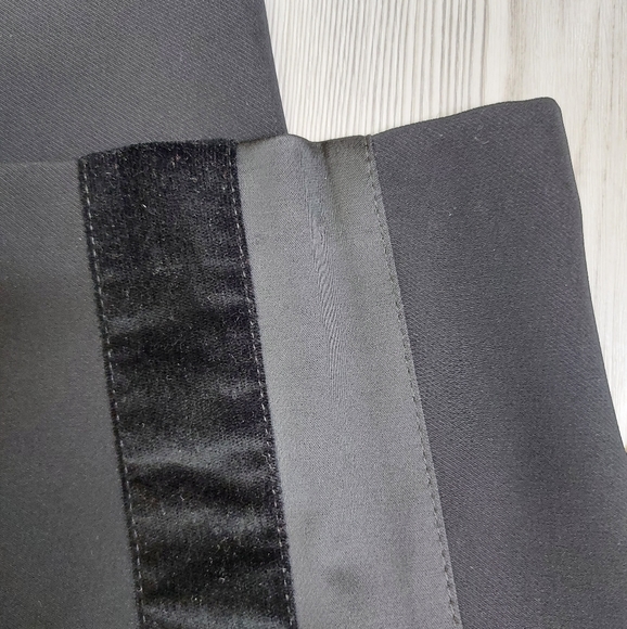 NWOT Almost Vintage Evening Wear Cambio Jet Black Tuxedo Wide Leg Pants Small - Picture 5 of 13